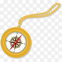 金色指南针项链