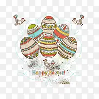 复活节彩绘花纹彩蛋