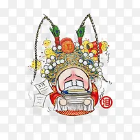 戏曲人物委屈表情素材设计