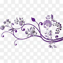 紫色的花型矢量图