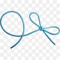 蓝色蝴蝶结绳子