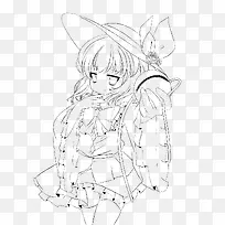 线描人物手绘