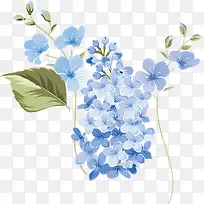 鲜花绿叶矢量图下载