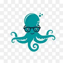 戴眼镜的章鱼