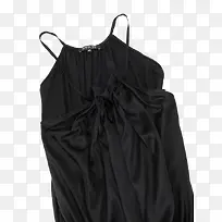 黑色吊带丝绸睡衣