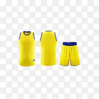 黄色篮球队球衣球裤