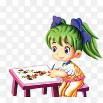 学画画的小孩