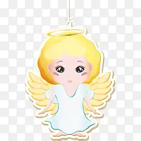 手绘人物天使