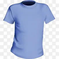 蓝色T恤png元素
