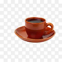 橙色咖啡杯