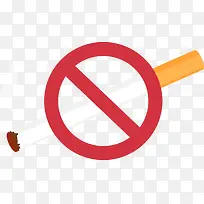 禁止吸烟卡通标志矢量