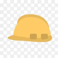 黄色手绘的安全帽