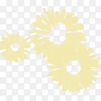 矢量黄色小花装饰图案