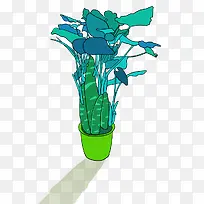 手绘绿植插画素材