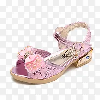 粉紫色女童凉鞋