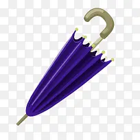 紫色质感卡通雨伞