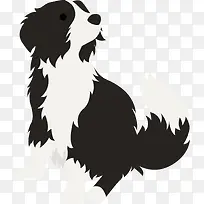狗年可爱黑白小狗
