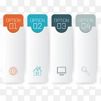 矢量创意设计横向数字目录图