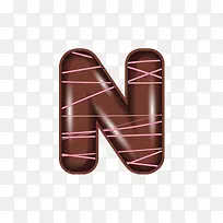 巧克力字母N