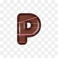 巧克力字母P