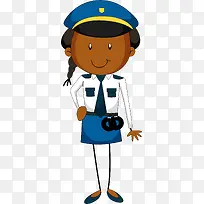 卡通女警官