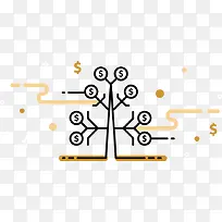 矢量手绘金币