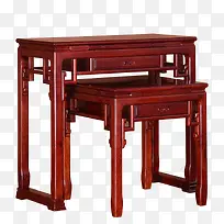 红木色供桌