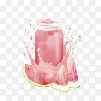 西瓜汁插画