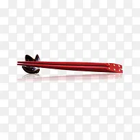 中国风红色筷子图片
