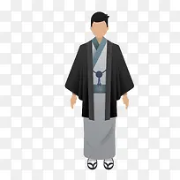 日本和服男人物设计