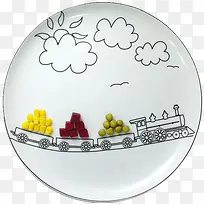 盘子与小火车