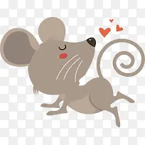 手绘卡通小动物老鼠设计元素