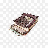 中国建筑水墨画