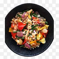 蔬菜海鲜炒饭PNG