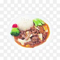 西蓝花黑椒牛肉饭