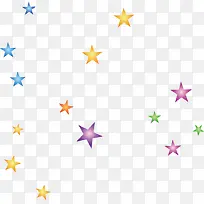 五彩星星卡通