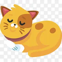 睡懒觉的猫咪