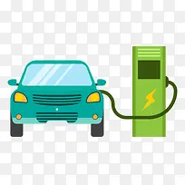 矢量城市新能源电动汽车绿色充电