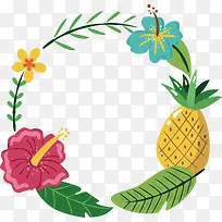 黄色菠萝装饰框