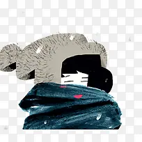 彩绘人头