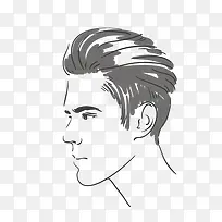 帅气男人素描简图