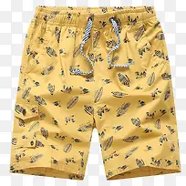黄色小鱼五分男士短裤