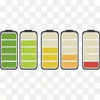 彩色电池能量图表