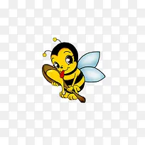 吃蜂蜜的卡通形象小蜜蜂