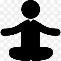 瑜伽坐姿的人图标