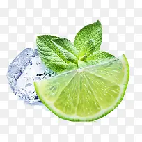 柠檬冰块薄荷叶柠檬切片