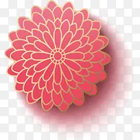 粉色传统微立体花朵