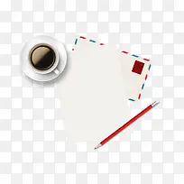 咖啡信封笔UI图标