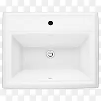 白色方形洗手池装饰