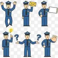 警察卡通形象